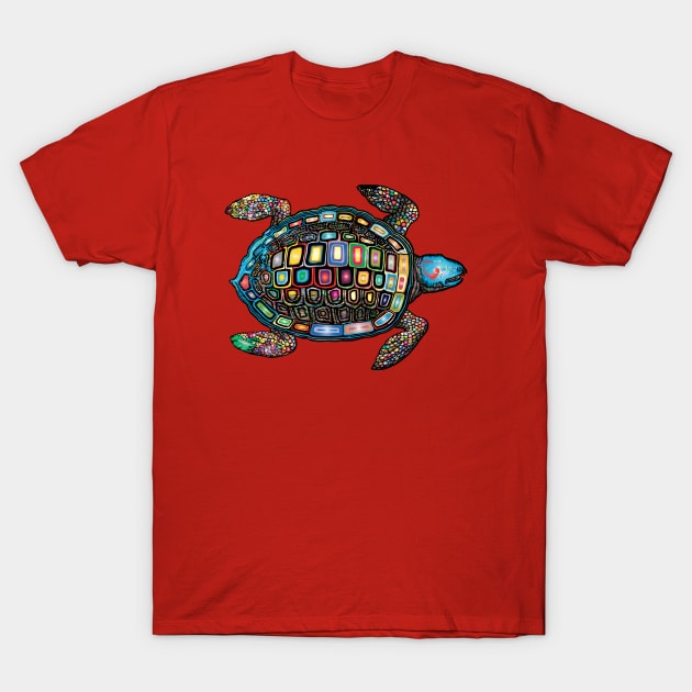 Turtle Colorful T-Shirt by Mako Design 